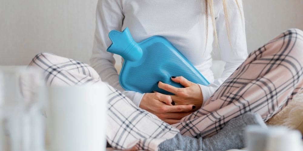 bouillotte sur ventre